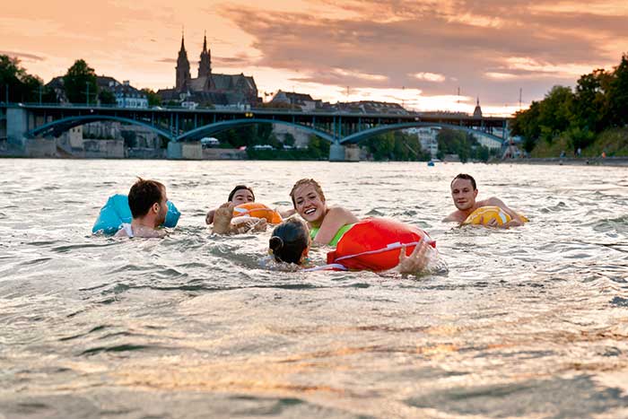 Hotels in Basel Region-Rhine Swimming  For the people of Basel, bathing in the Rhine has long been one of the top leisure a