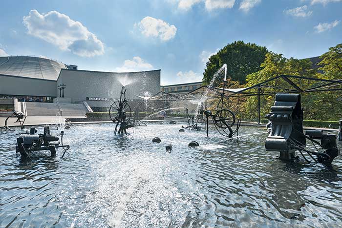 Hotels in Basel Region-Tinguely Fountain  The Tinguely Fountain is a comparatively young landmark of the city of Basel. It 